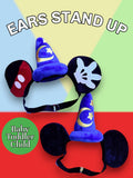 Baby Boy Wizard Mouse Ears Headband, Toddler Magic Ears with Elastic Band, First Trip Outfit, Sorcerer Style Baby Ears, Birthday Photo Prop