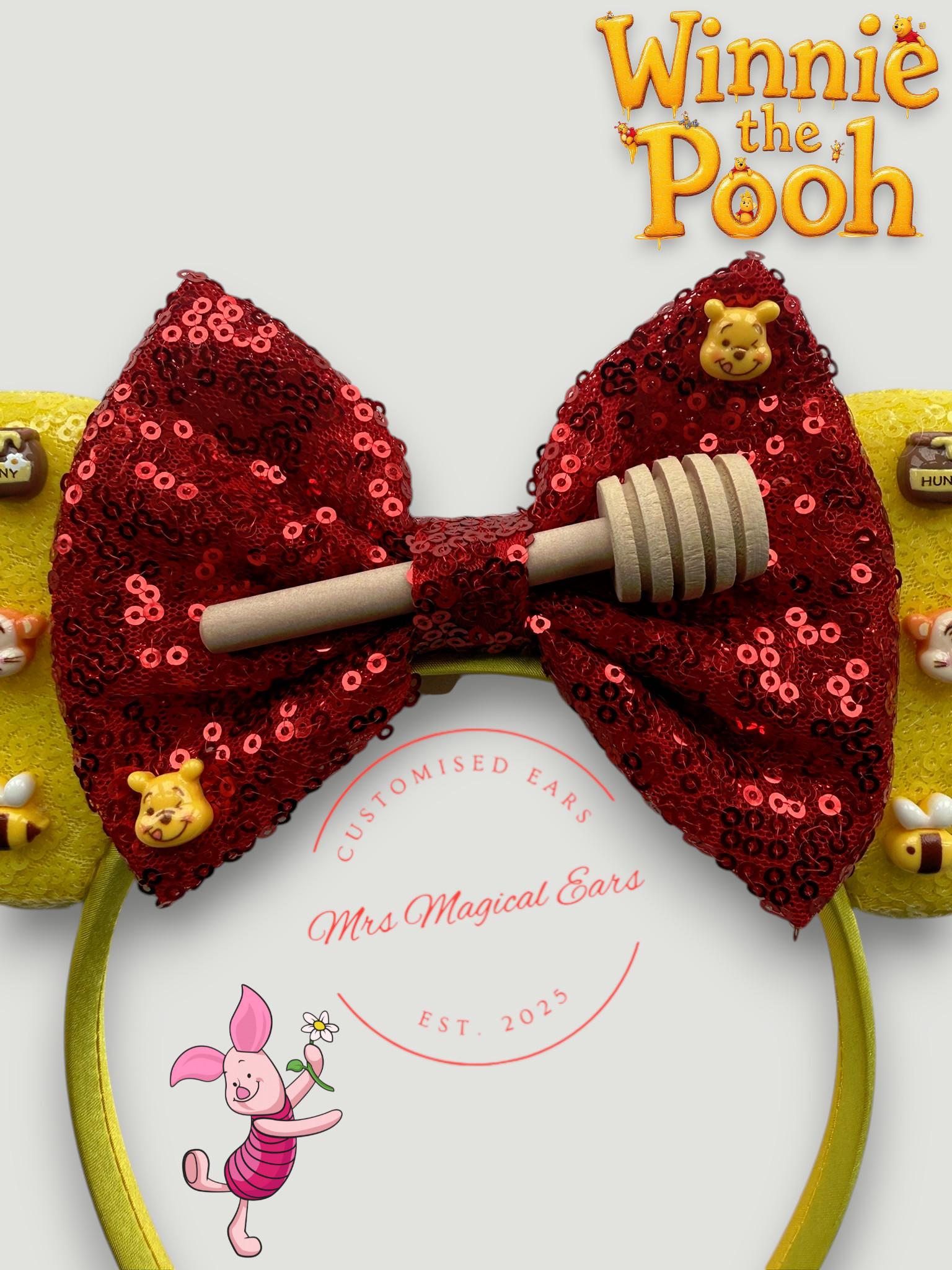 Winnie the Pooh Inspired Mouse Ears | Pooh & Friends | Honey Pot Disney Inspired Headband | Handmade Theme Park Ears | Custom Ears Headband