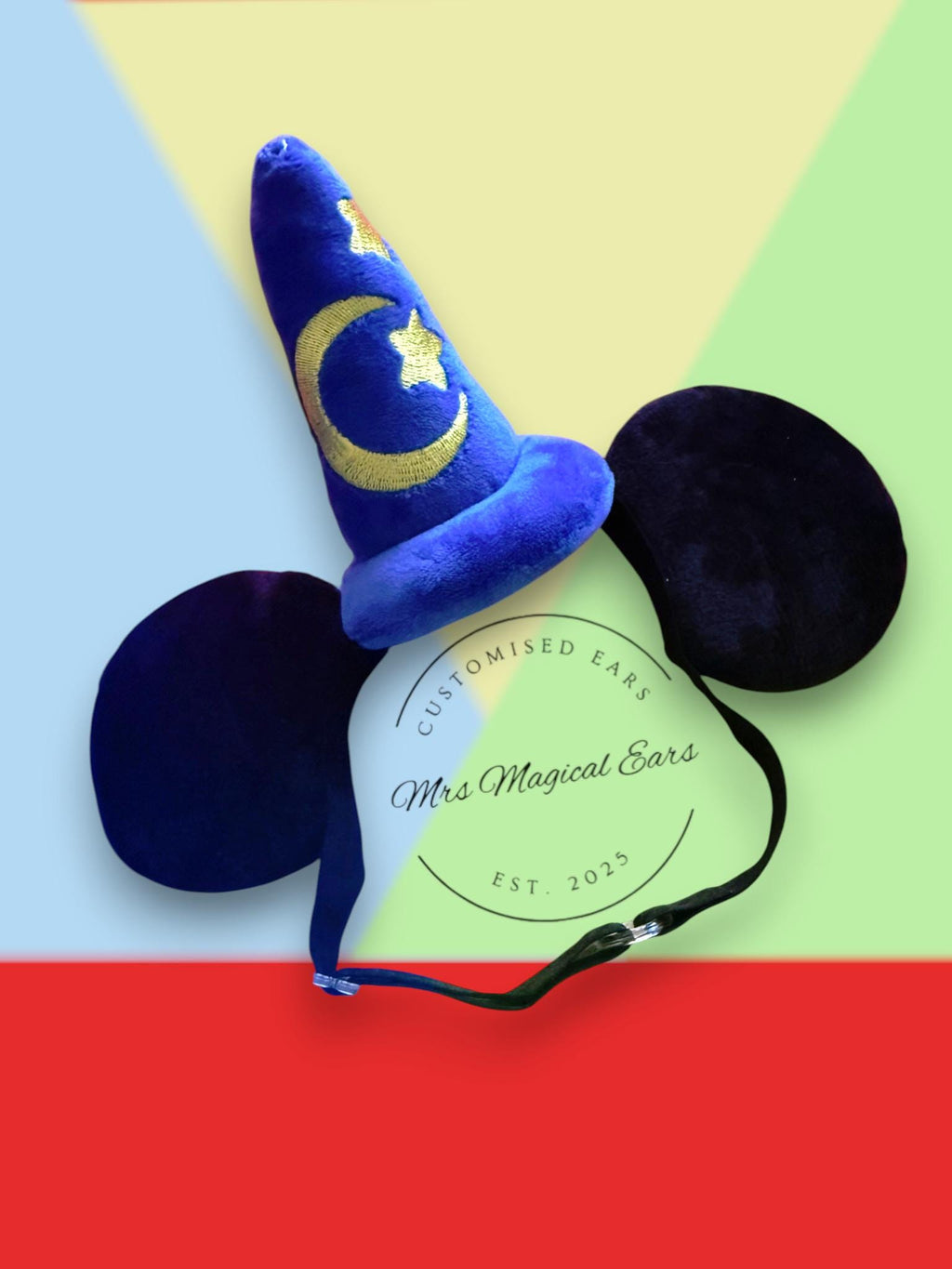 Baby Boy Wizard Mouse Ears Headband, Toddler Magic Ears with Elastic Band, First Trip Outfit, Sorcerer Style Baby Ears, Birthday Photo Prop