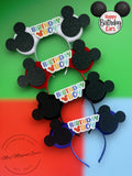 Birthday Boy Mouse Ears Headband – Disney Inspired Birthday Ears, Custom Theme Park Party Ears, Boys Magical Birthday Outfit Accessory